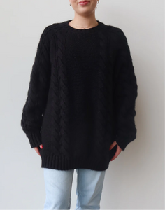 Brunette the Label Adele Cable Knit Sweater