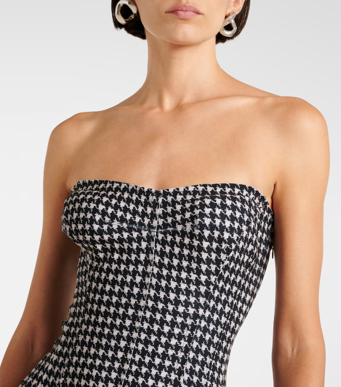 norma kamali strapless grace mini dress Norma Kamali Strapless Grace Mini Dress