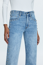Charger l&#39;image dans la galerie, Pistola Lexi Bowed Straight Leg Jeans - Satellite