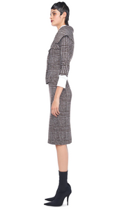 Norma Kamali Straight Skirt - Plaid Tweed