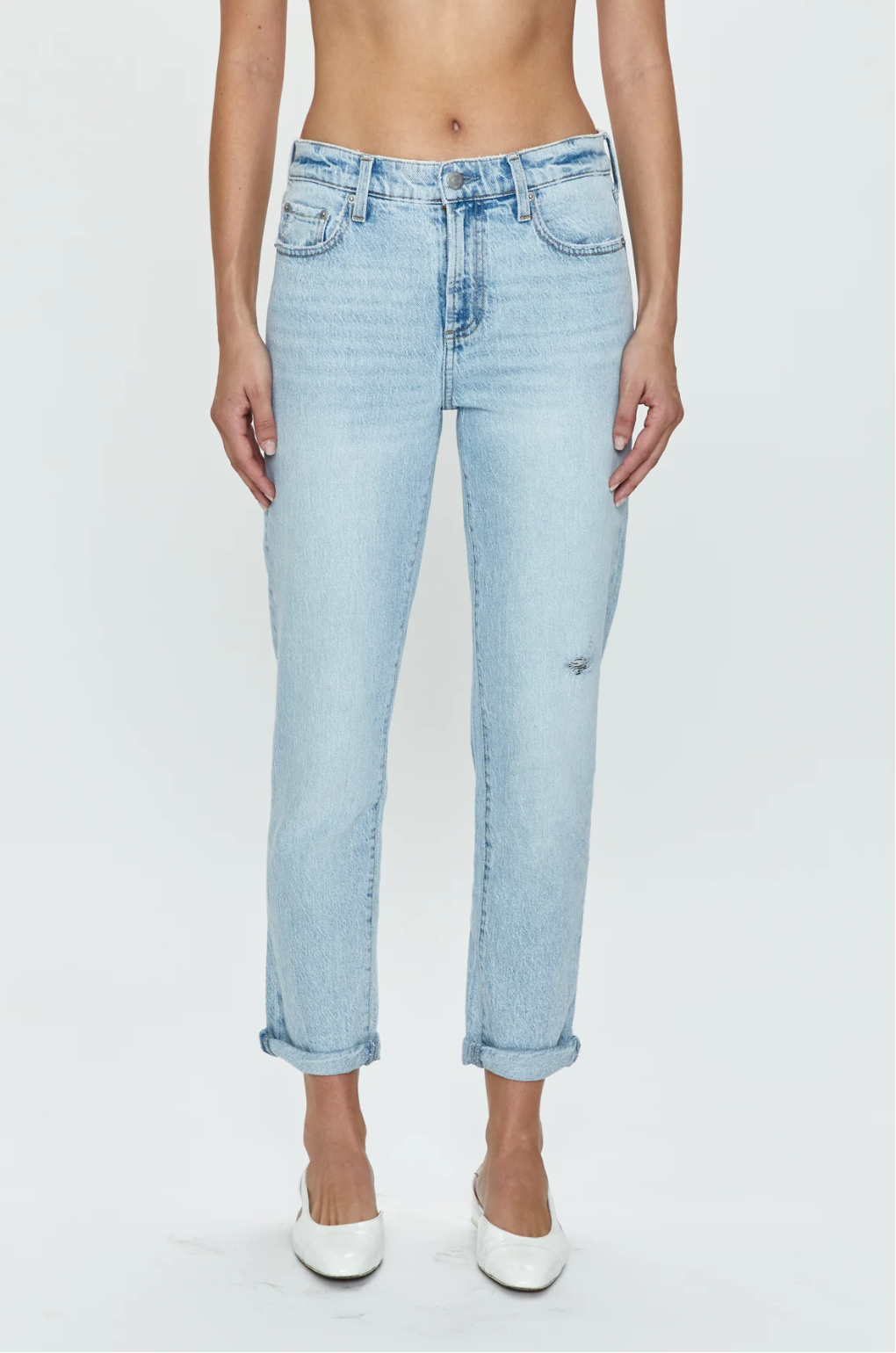 Mid Rise Girlfriend Jeans