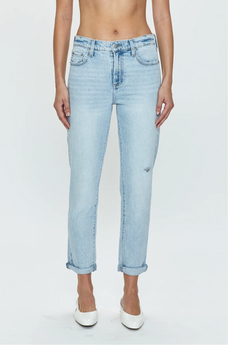 Pistola Riley Mid Rise Girlfriend Jeans - Saint Vincent