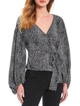 Load image into Gallery viewer, Michael Kors  Snake Skin Wrap Top