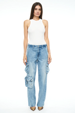 Load image into Gallery viewer, Pistola Bobbie Mid Rise Cargo Jeans