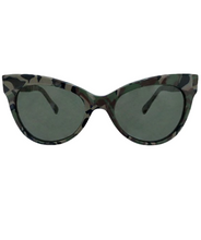 Load image into Gallery viewer, Norma Kamali Square Cat Eye Sunglasses - Camo